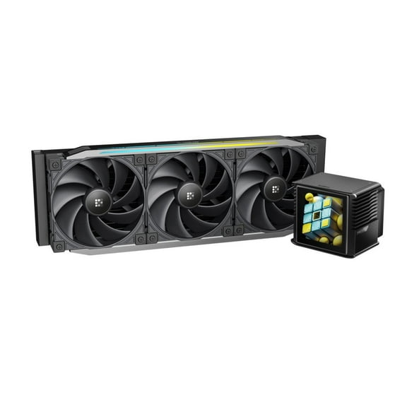 Sudokoo Proteus 360 AIO LCD Liquid CPU Cooler, Customizable Segment 3.4" LCD Screen, PWM Pump, TDP 320W, 30mm Thick High Performance Fans, Intel LGA 1851/1700/1200/115X AMD AM5/AM4