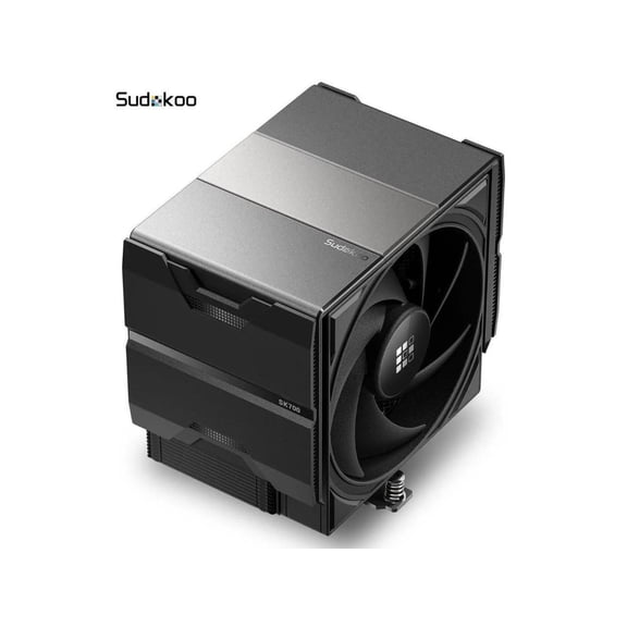 Sudokoo SK700 AM5-Designated Air Cooler, Single Tower Design, High Performance M-Winding Tech Fan, 7 Copper Heat Pipes, L-Rail Lock Mount, 220W Heat Dissipation