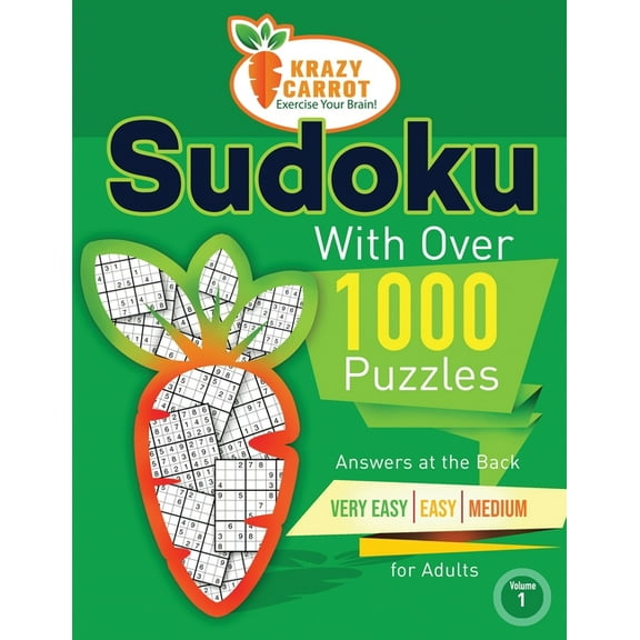 Sudoku with Over 1000 Puzzles - 6 Difficulty Levels Ranging from Very Easy to Extreme - 6 Volumes : Sudoku With Over 1000 Puzzles: Answers at the Back - Very Easy, Easy and Medium for Adults - Value E