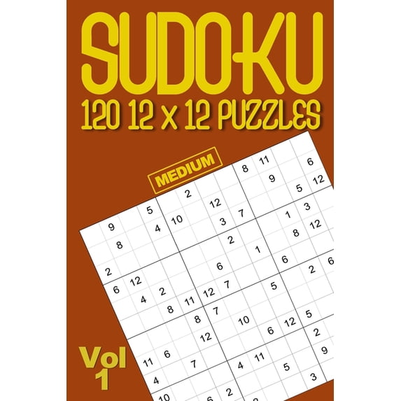 Sudoku 120 12x12 medium puzzles: A challenging Sudoku variation brain training in a handy pocket sized paperback book, (Paperback)