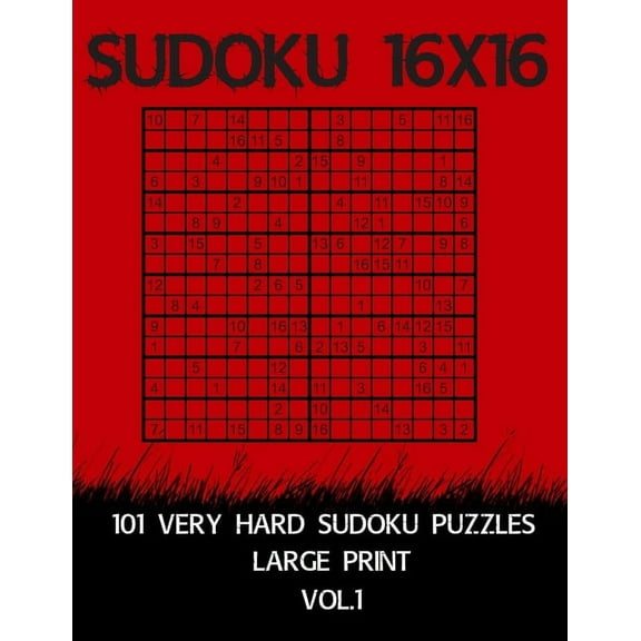 Sudoku 16 x 16: 101 Very Hard Sudoku Puzzles Large Print (Paperback)(Large Print)