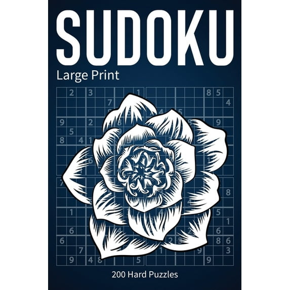 Sudoku Books from Epic Publishers Sudoku Large Print Edition - Volume 1: 200 Hard Sudoku Puzzles With Solutions for People Who Like a Challenge, (Paperback)