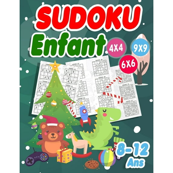 Sudoku Enfant 8-12 ans: 300 grilles 4x4,6x6 et 9x9 niveau facile, moyen et difficile, avec instructions et solutions, Po, (Paperback)