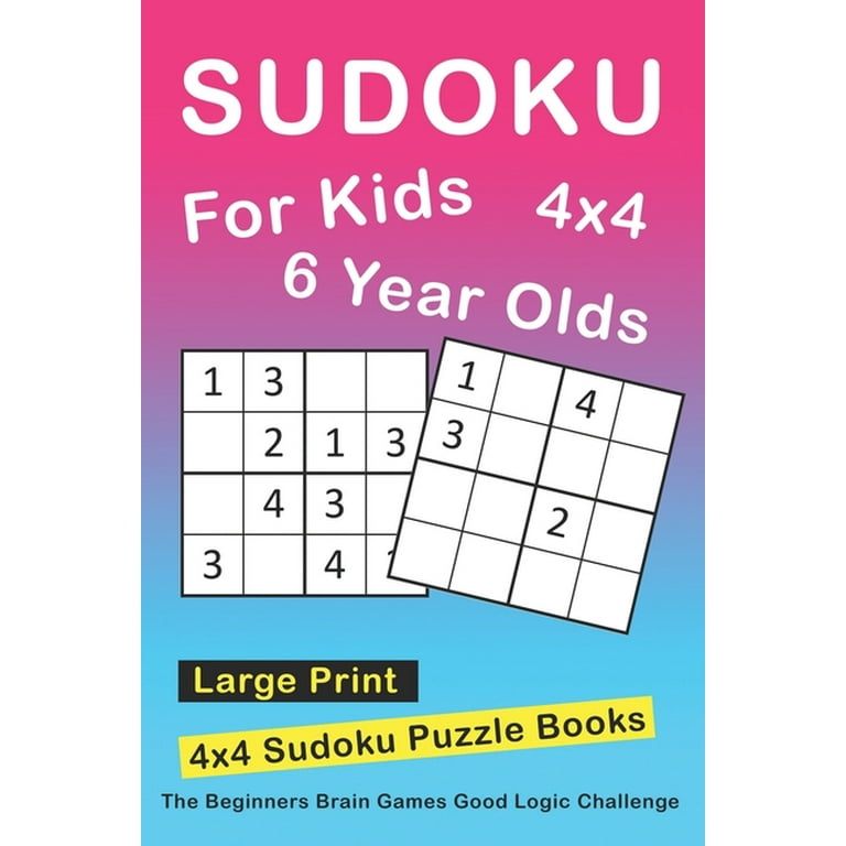 Easy Sudoku Puzzle Books For Kids: 100+ Sudoku Puzzles 4x4 Puzzle Grids  with Very Easy, Easy & Medium - Mini Sudoku Books For Kids & Beginner ( Sudoku For Kids) - Sleepy Sloth