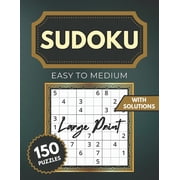 Sudoku Large Print for Seniors Easy-Medium Puzzle book Paperback