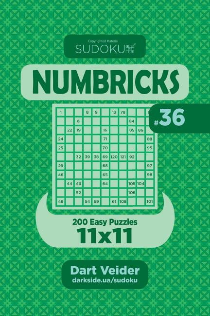Numbricks Sudoku Numbricks - 200 Easy Puzzles 11x11 (Volume 36), Book 36, (Paperback)