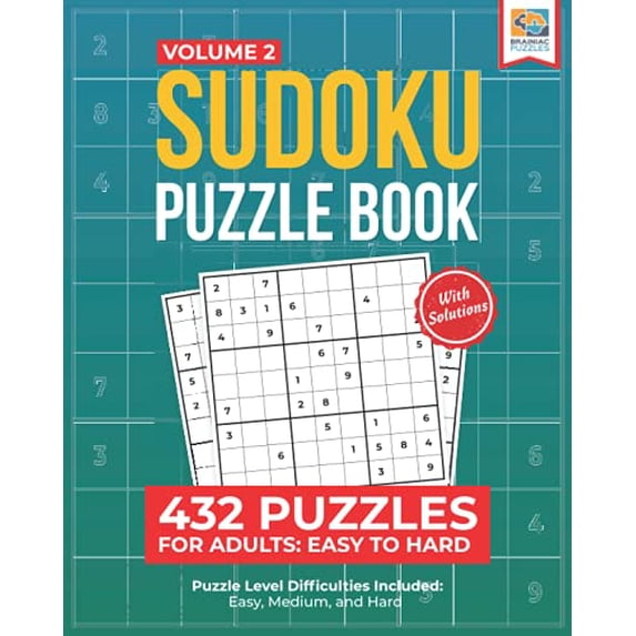 Pre-Owned Sudoku Puzzle Book: 432 Puzzles for Adults: Easy to Hard Volume 2 (Sudoku Variety Series) Paperback