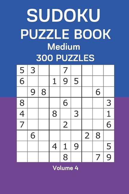 Sudoku Puzzle Book Medium: 300 Puzzles Volume 4, (Paperback)