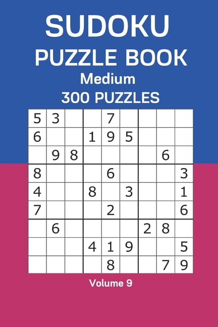 Sudoku Puzzle Book Medium: 300 Puzzles Volume 9, (Paperback)
