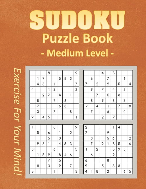 Sudoku Puzzle Book - Medium Level, (Paperback)