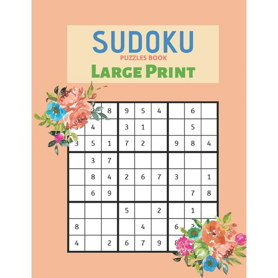 Sudoku Puzzles Book Large Print: Easy 9x9 Sudoku memory activity book, gift for seniors, fun and relax (Paperback)(Large Print)
