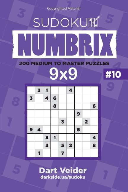 Sudoku: Sudoku - 200 Medium to Master Puzzles 9x9 (Volume 10) (Series #10) (Paperback)