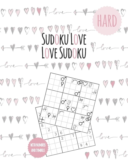 Sudoku book for adults in love - 500 hard puzzles: Love Sudoku - valentines day gift for girlfriend - wedding gift book , (Paperback)
