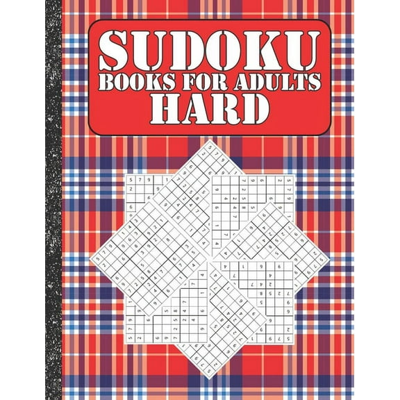 Sudoku books for adults hard: 200 Sudokus from hard with solutions for adults Gifts 4th of July Patriotic day (Paperback)