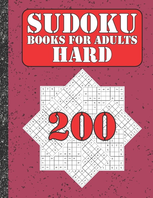 Sudoku books for adults hard: 200 Sudokus from hard with solutions for adults Gifts 4th of July Patriotic day, (Paperback)