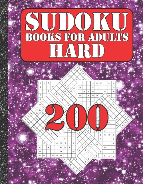 Sudoku books for adults hard: 200 Sudokus from hard with solutions for adults Gifts Sudoku hard book Galaxy Sky Lover ad, (Paperback)