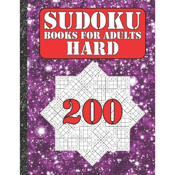 Sudoku books for adults hard: 200 Sudokus from hard with solutions for adults Gifts Sudoku hard book Galaxy Sky Lover ad, (Paperback)