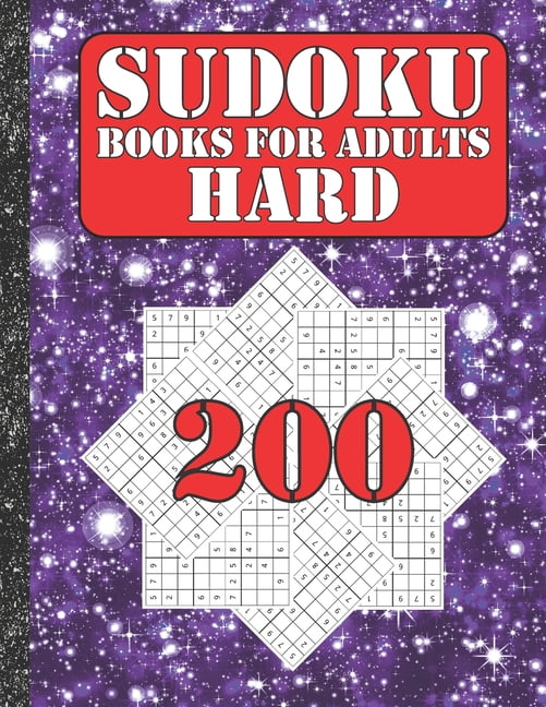 Sudoku books for adults hard: 200 Sudokus from hard with solutions for adults Gifts Sudoku hard book Galaxy Sky Lover ad, (Paperback)
