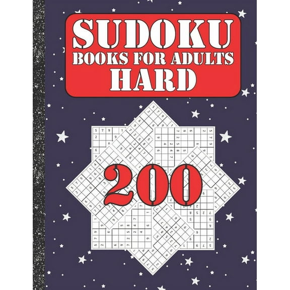 Sudoku books for adults hard: 200 Sudokus from hard with solutions for adults Gifts Sudoku hard book Galaxy Sky Lover adults, kids (Paperback)