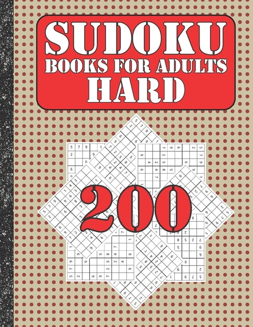 Sudoku books for adults hard: 200 Sudokus from hard with solutions for adults Gifts Sudoku hard book Lover adults, kids, (Paperback)