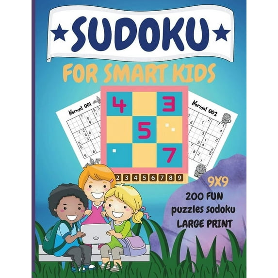 Sudoku for Smart Kids: 200 Fun Dino Sudoku Puzzle with Solution for Children Ages 8 and Up, (Paperback)