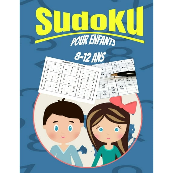 Sudoku pour enfant 8-12 ans: livre SUDOKU pour Enfants de 8-12 Ans- 150 grilles très Amusant grand format 21,59x27,94 cm-niveau Facile-Avec solutions (Paperback)