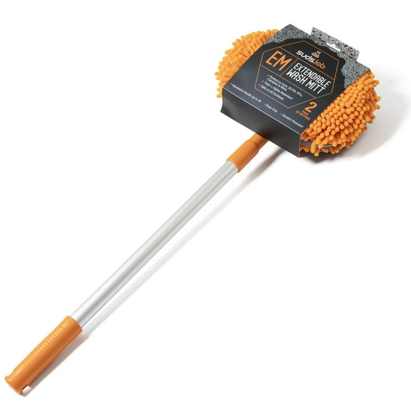 SudsLab 60-Inch Microfiber Car Wash Brush Mop with Long Handle, Chenille Cleaning Supplies