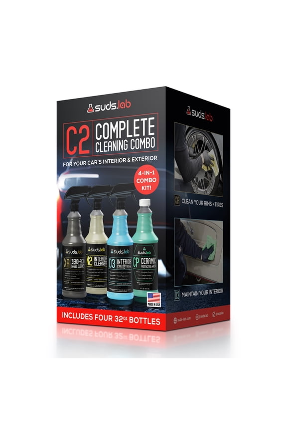 Suds Lab C2 Complete Cleaning Combo including D3, N2, XA, and CP
