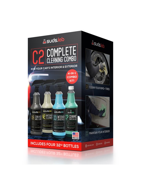 Suds Lab C2 Complete Cleaning Combo including D3, N2, XA, and CP