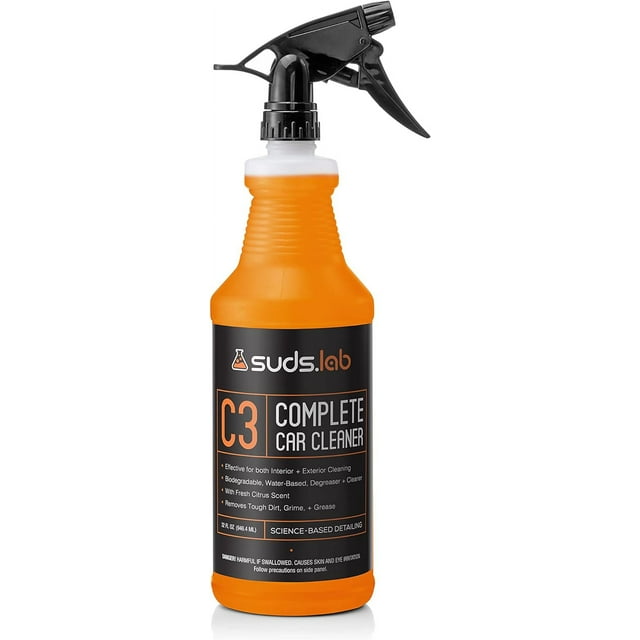 Suds Lab C3 Complete Car Cleaner, Multipurpose Car Wash Solution for