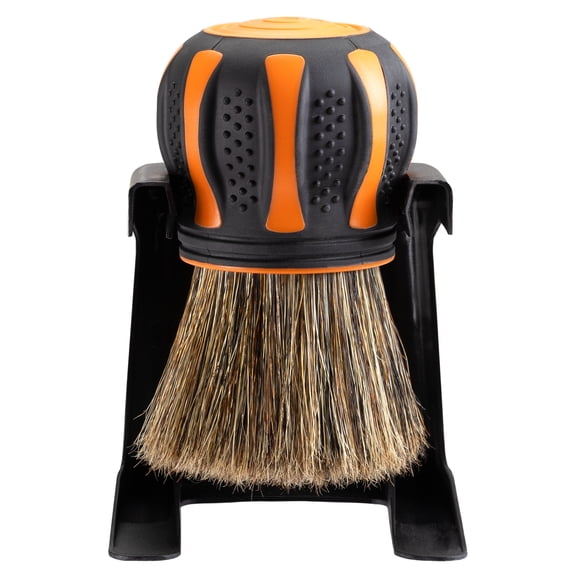 Suds Lab Elite-Bristle Detailing Brush  Premium Boars Hair for Deep Cleaning  Metal-Free Scratch Protection  High Absorbency for Interior & Exterior  Includes Dedicated Brush Stand
