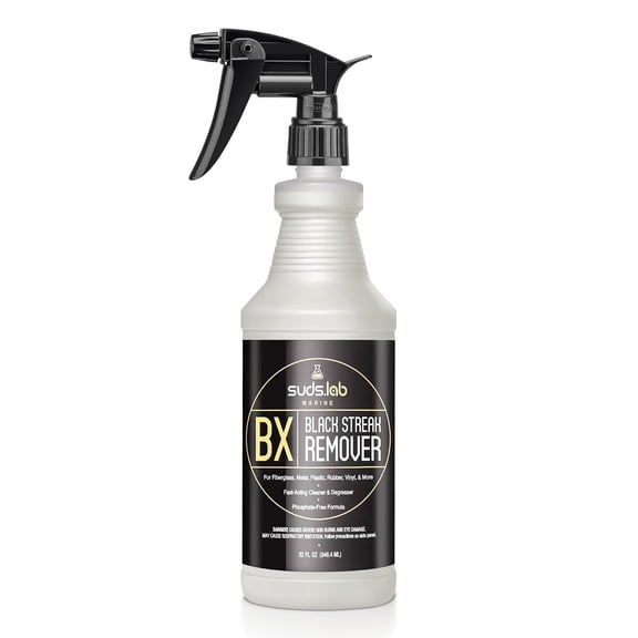Suds Lab Marine BX Black Streak Remover – Fast-Acting Cleaner for Boats, Fiberglass, Vinyl & More, 32 oz.