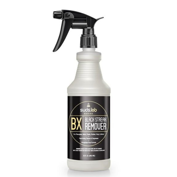 Suds Lab Marine BX Black Streak Remover  Fast-Acting Cleaner for Boats, Fiberglass, Vinyl & More, 32 oz.