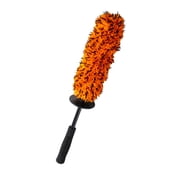 Suds Lab Non-Scratch Car Wheel Cleaning Brush with Premium Microfiber Car Wheel Brush - Ultra-Soft, Ergonomic Handle, Reusable, Flexible & Secure