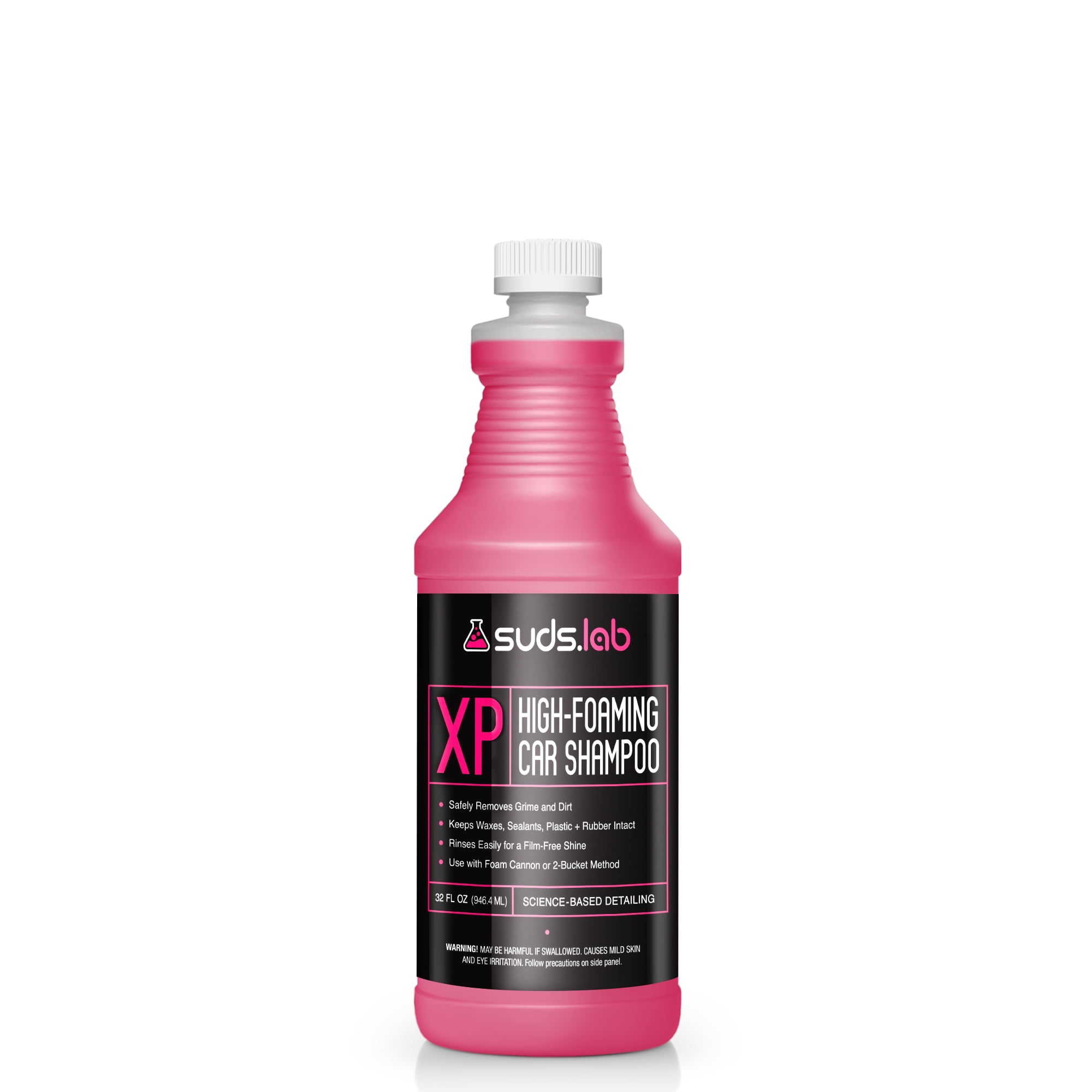 Suds Lab XP High Foaming Exterior Car Wash Shampoo, Effectively Removes Dirt and Grime, Use with Foam Cannon or Bucket Wash, 32 oz