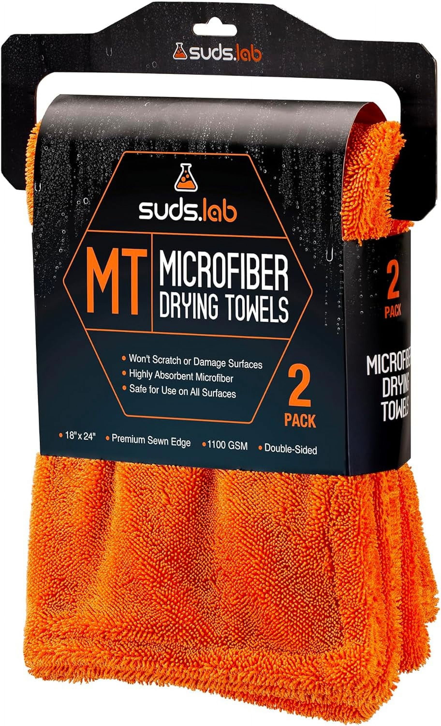 SudsLab Microfiber Towels 18 x24 1100GSM 2 Pack