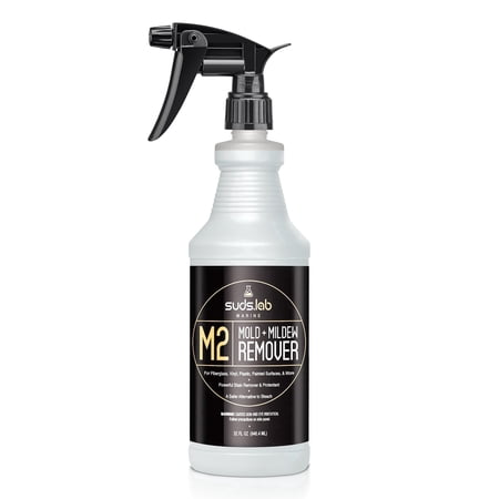 Suds Lab Marine Mold & Mildew Stain Remover 32oz - Fast-Acting Formula, 5x Cleaning Power, Safer Alternative to Bleach, Safe on Vinyl, Fiberglass & Plastic