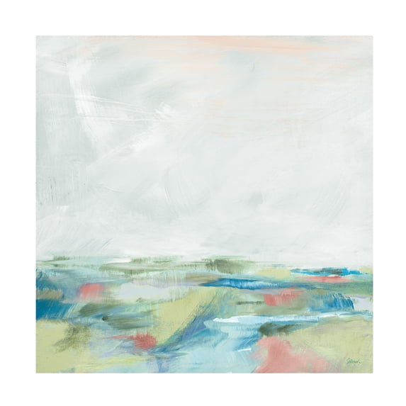 Sue Schlabach 'Blue Horizon Sq I' Canvas Art
