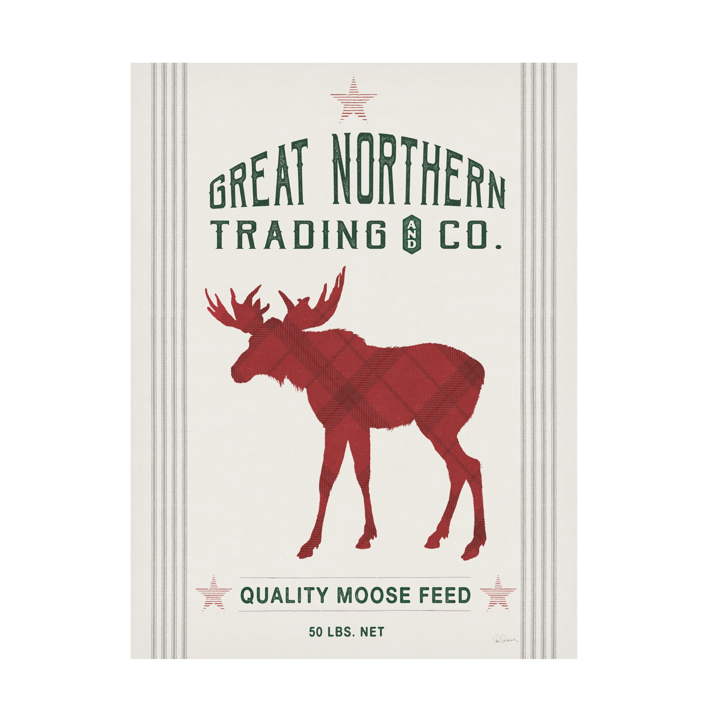 Sue Schlabach 'Northern Trading Moose Feed' Canvas Art