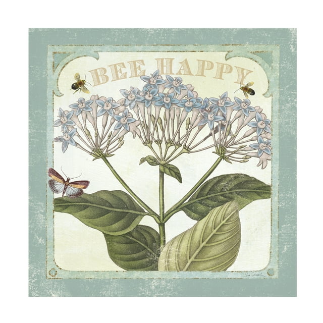 Sue Schlabach 'Parisian Flowers I Bees' Canvas Art