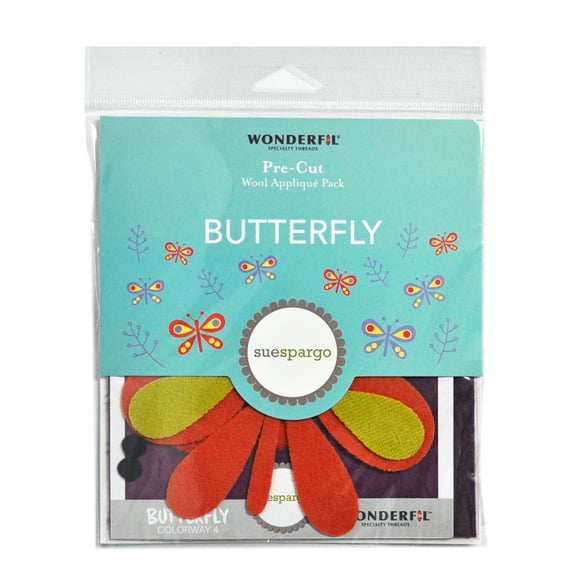 Sue Spargo Pre-Cut Wool Applique Pack - Butterfly Colorway 4