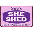 thumbnail image 1 of Sue's Purple & Pink SHE SHED Vintage Sign 8x12 Woman Wall Decor 208120040011, 1 of 1