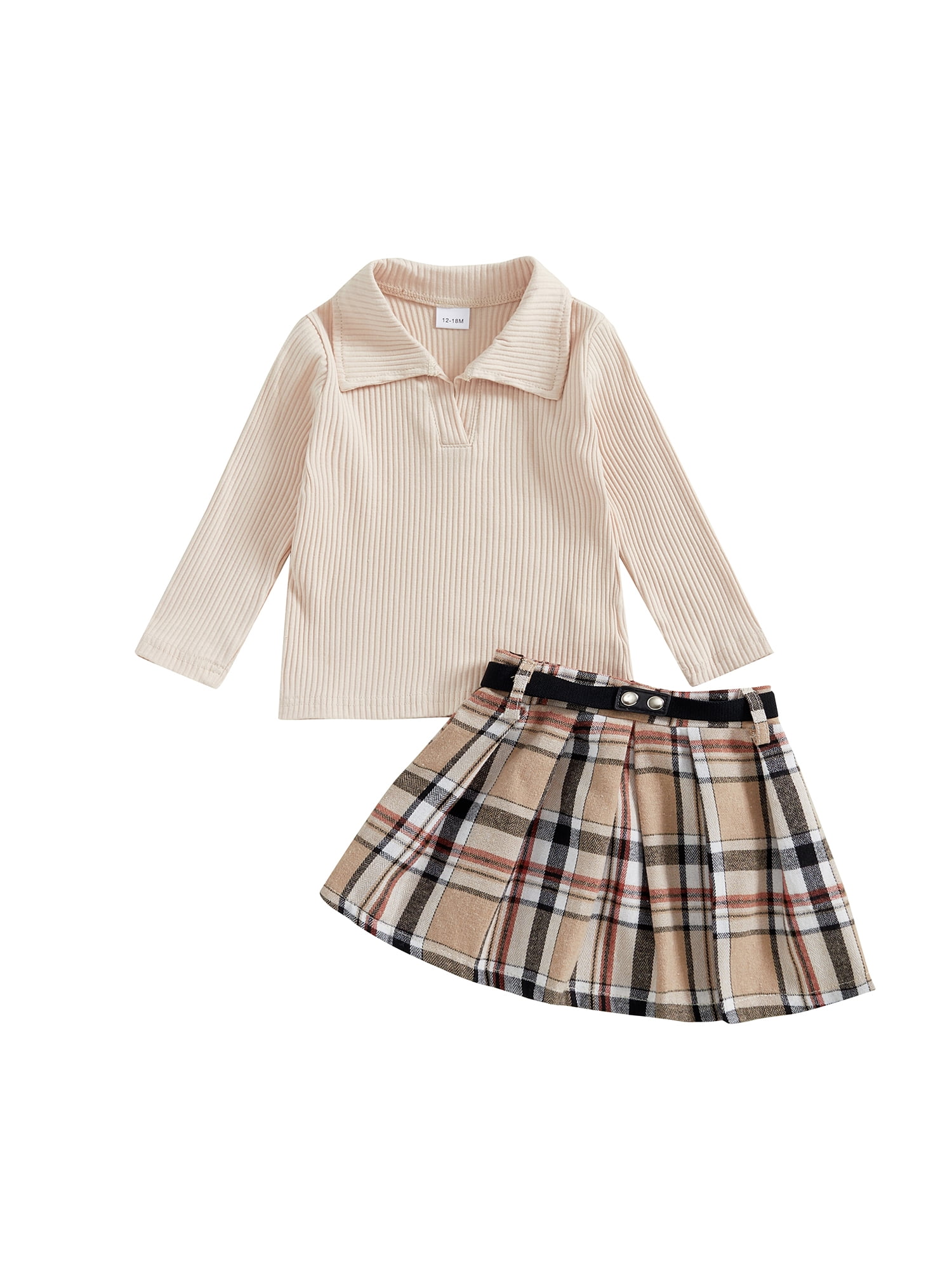 Suealasg 2Pcs Little Girls Skirt Outfits Toddler Kids Girls Fall