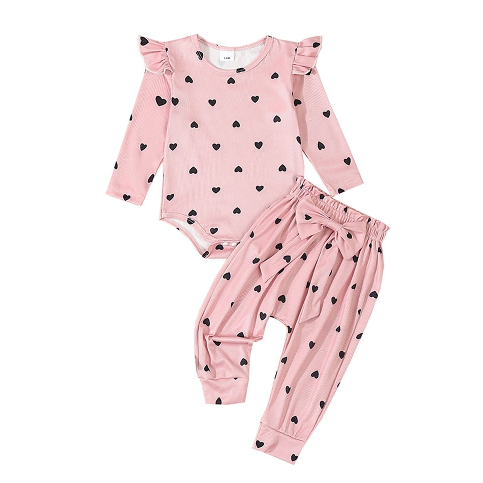 2Pcs Newborn Baby Girl Minnie Outfit Set – Long Sleeve Top & Pants, 100% Cotton 6 thumbnail image
