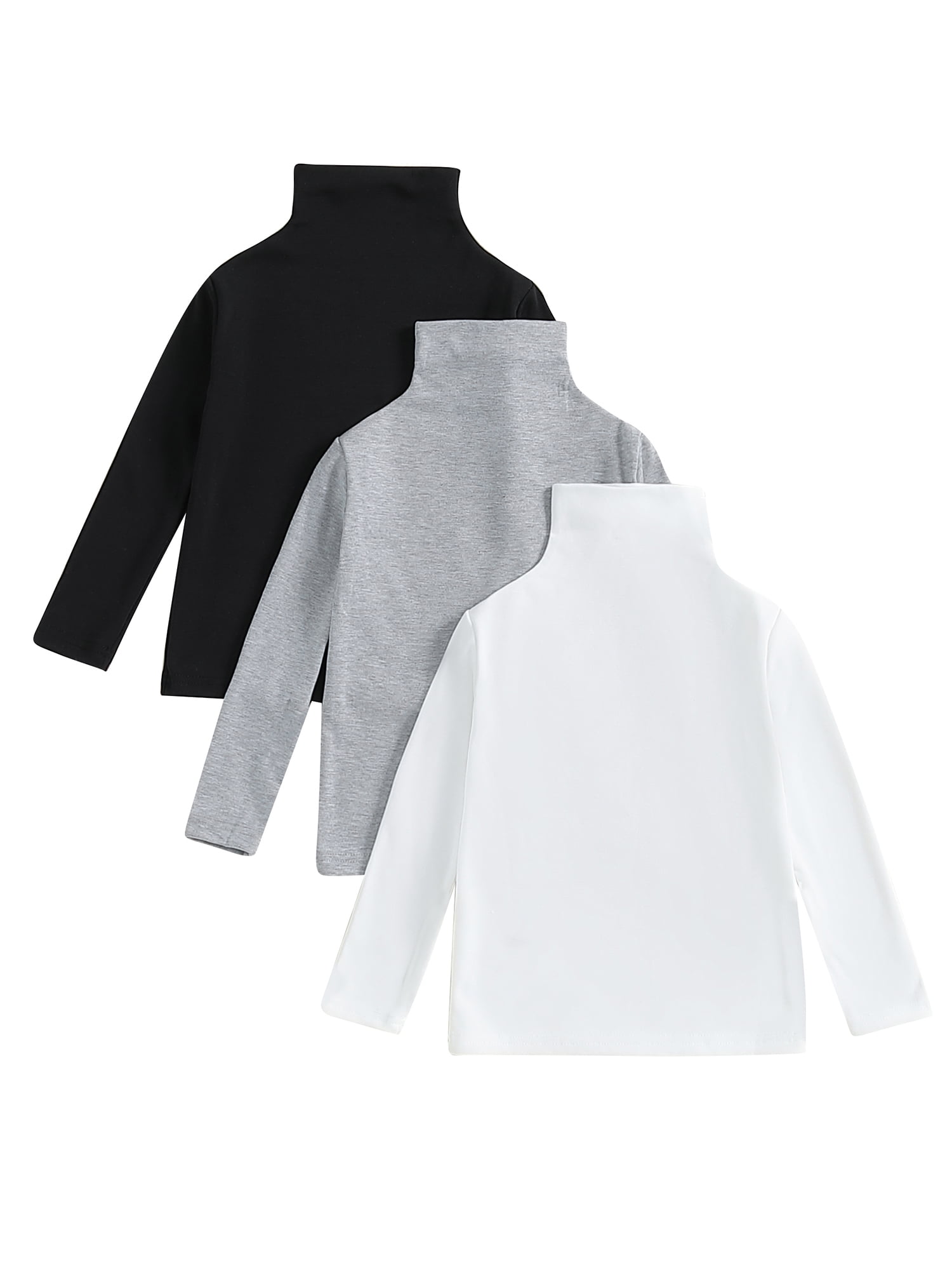 Suealasg 3Pack Kids Toddler Baby Girls Boys Tshirt Long Sleeve