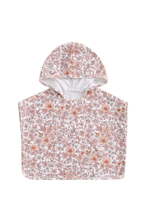 Baby Beach Hood Towel for Boys Girls Cartoon Tree/Floral Print Loose Fit Swim Cover Up Newborn Infant Boys Girls Hooded Beach Towel