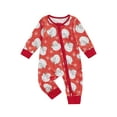 thumbnail image 1 of Suealasg Baby Boy Girls Pajamas Rompers Newborn Christmas Clothes Long Sleeve Santa Claus Print One-Piece Pajamas Infant Zip-Up Footless Pjs Full Length Jumpsuits, 1 of 7