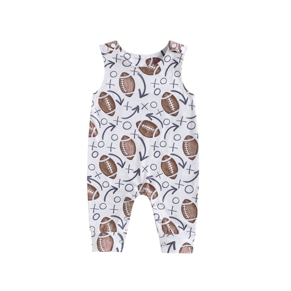 Suealasg Baby Boy Girls Rugby Print Sleeveless Romper Bodysuit One Piece Outfit Jumpsuit for Newborn Infant