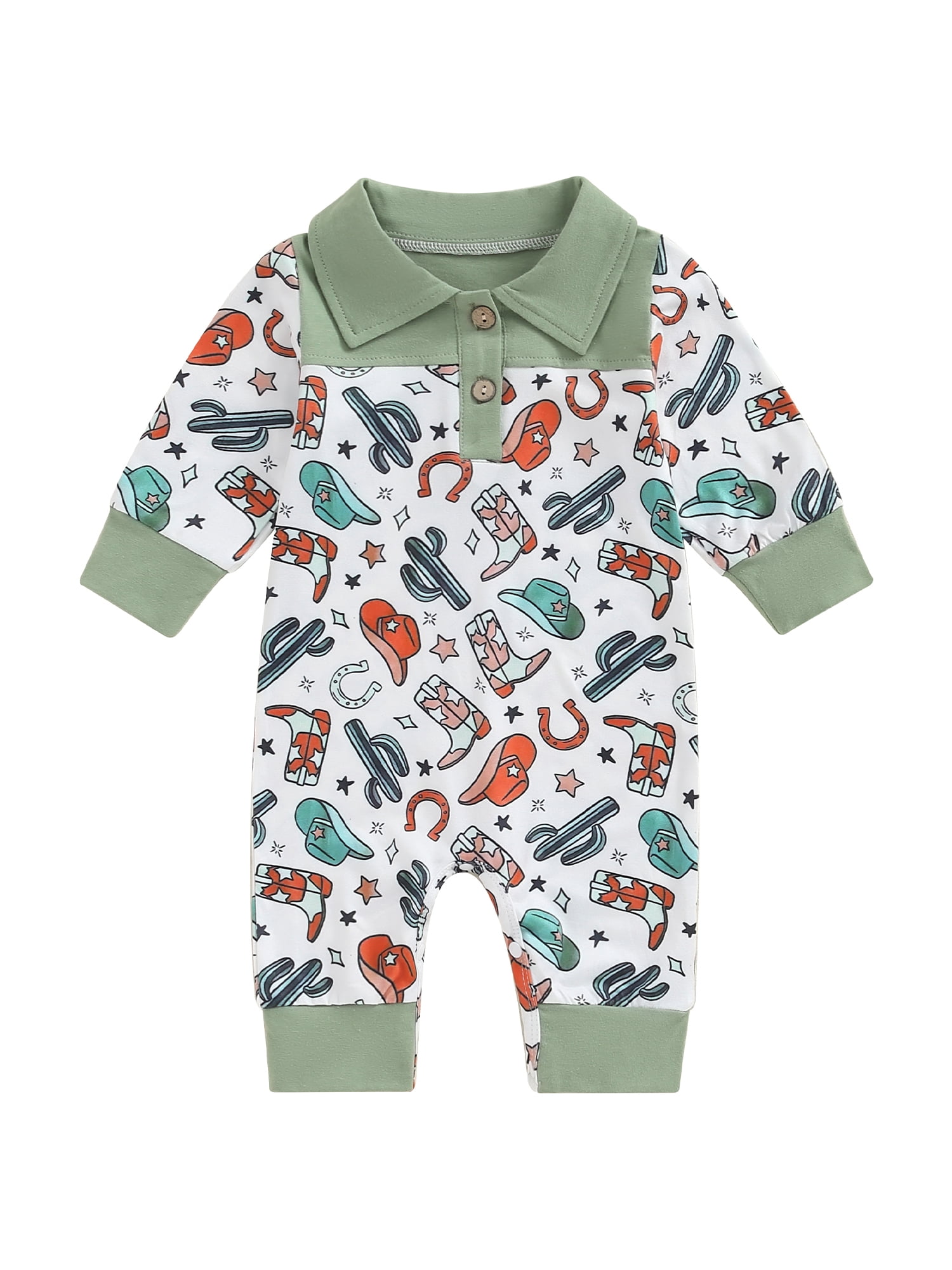 Suealasg Baby Boy Western Jumpsuit 3 6 12 18 Months Infant Long Sleeves suealasg-baby-boy-western-jumpsuit-3-6-12-18-months-infant-long-sleeves