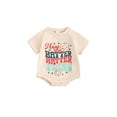 thumbnail image 1 of Suealasg Baby Boys Baseball Romper Letter Print Round Neck Short Sleeve Bodysuit Newborn Summer Casual Clothes 0-18 Months, 1 of 8